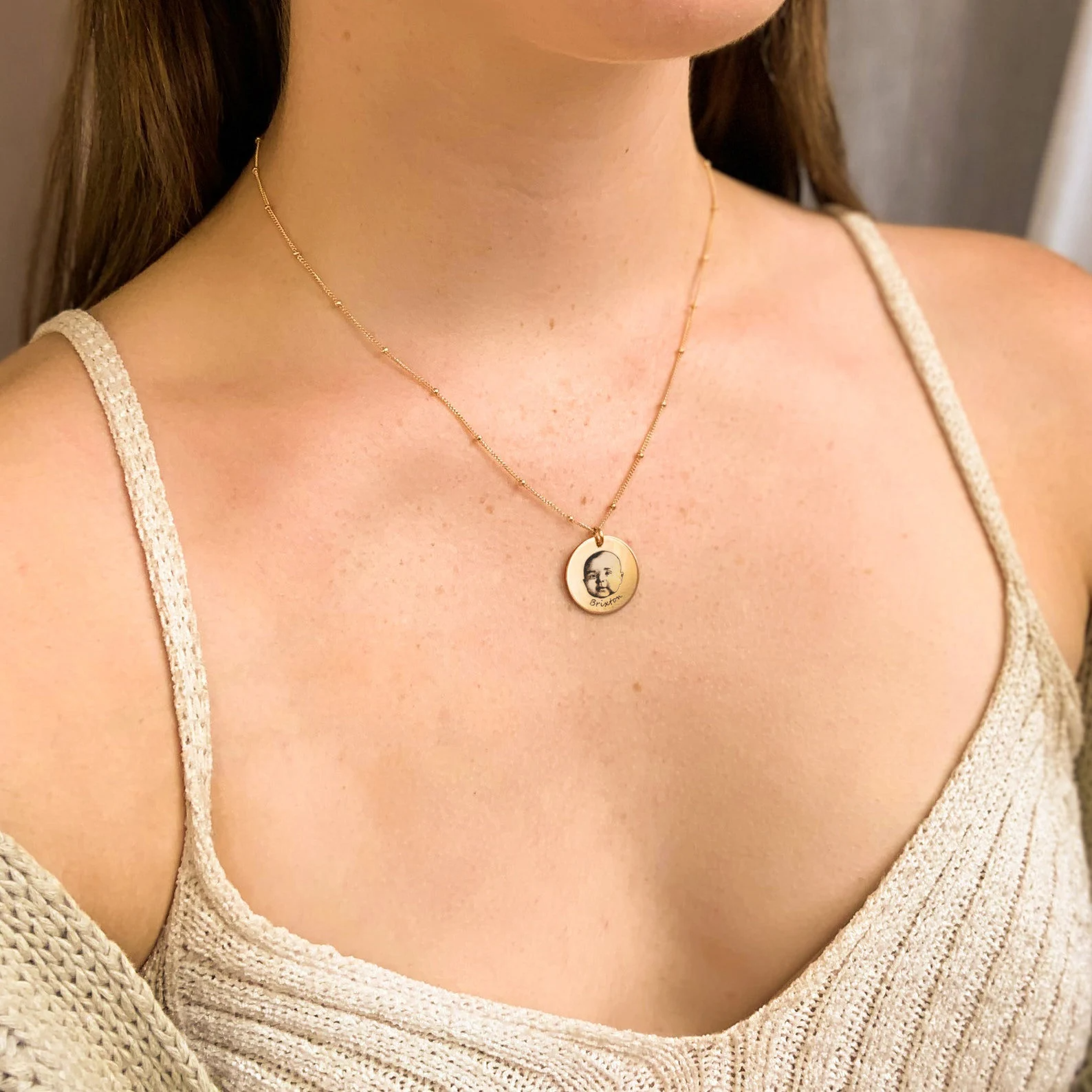 babyphotonecklaceactualchildphotographengravingpersonalizedmother_snecklacewithphotoengravinggold-filledpendantnecklace