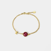 Custom Birthstone & Letter Charm Bracelet