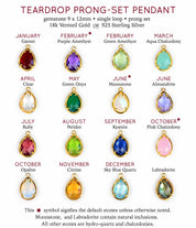 October Birthstone & Name Necklace: Pink Chalcedony