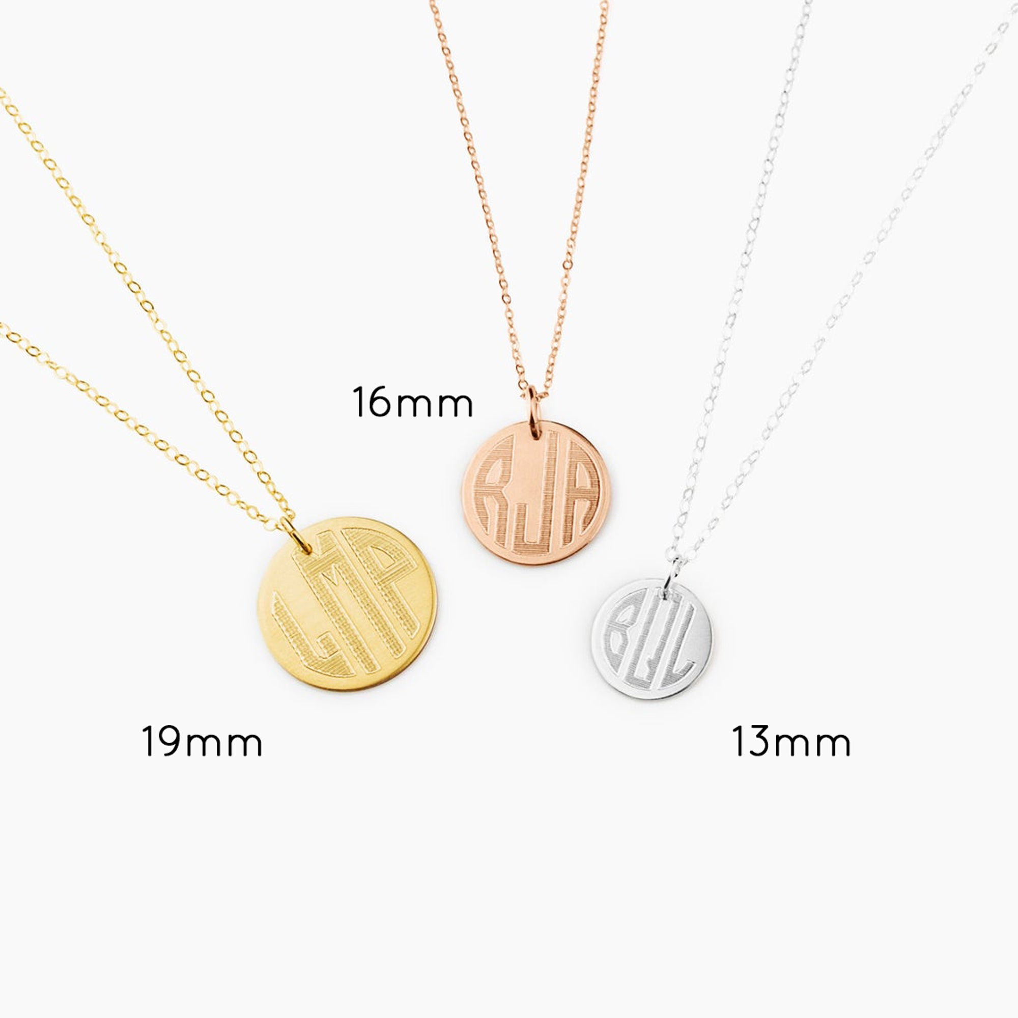 Megu's Attic Monogram Disc Necklace