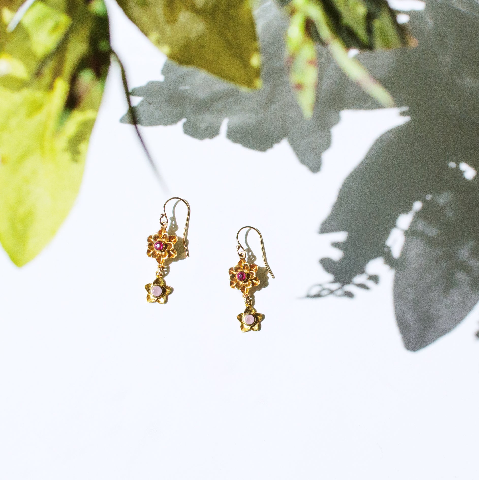 Bloom Custom Birthstone Drop Earrings