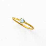 Tiny Stacking Mother's Birthstone Cabochon Rings