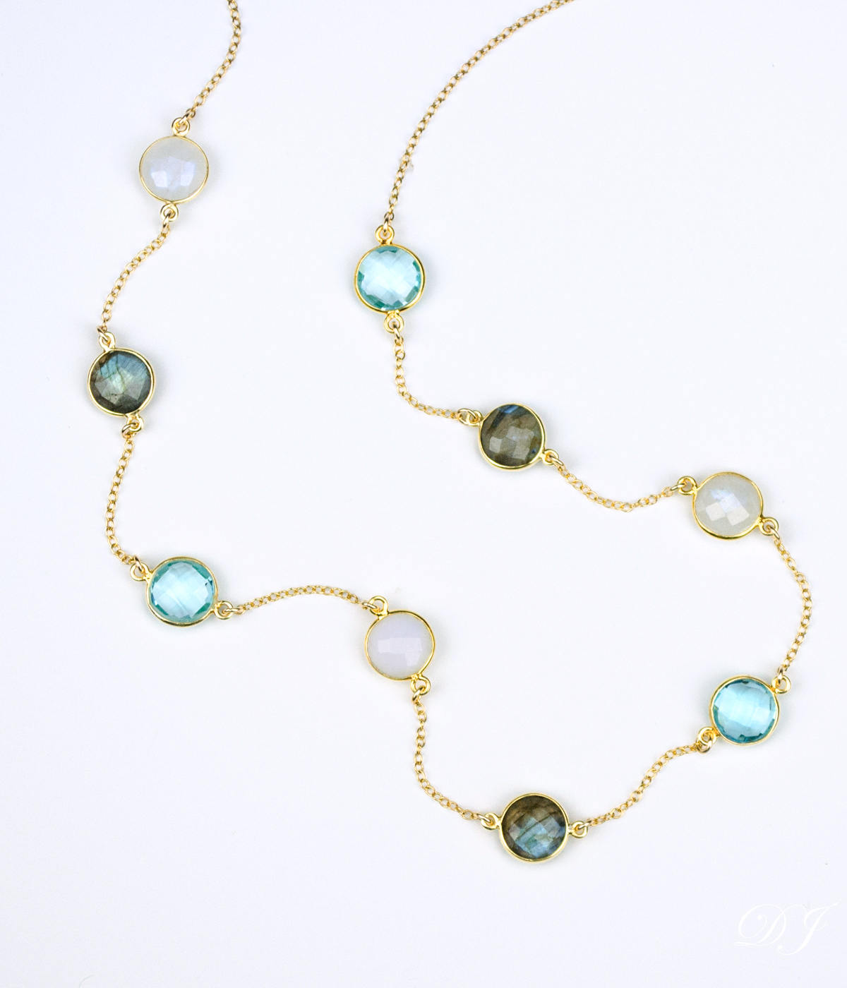 Buy Odette Dark Blue Royal Long Necklace Set Online