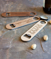 Engraved Wood Bottle Opener Keychain