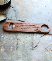 Engraved Wood Bottle Opener Keychain