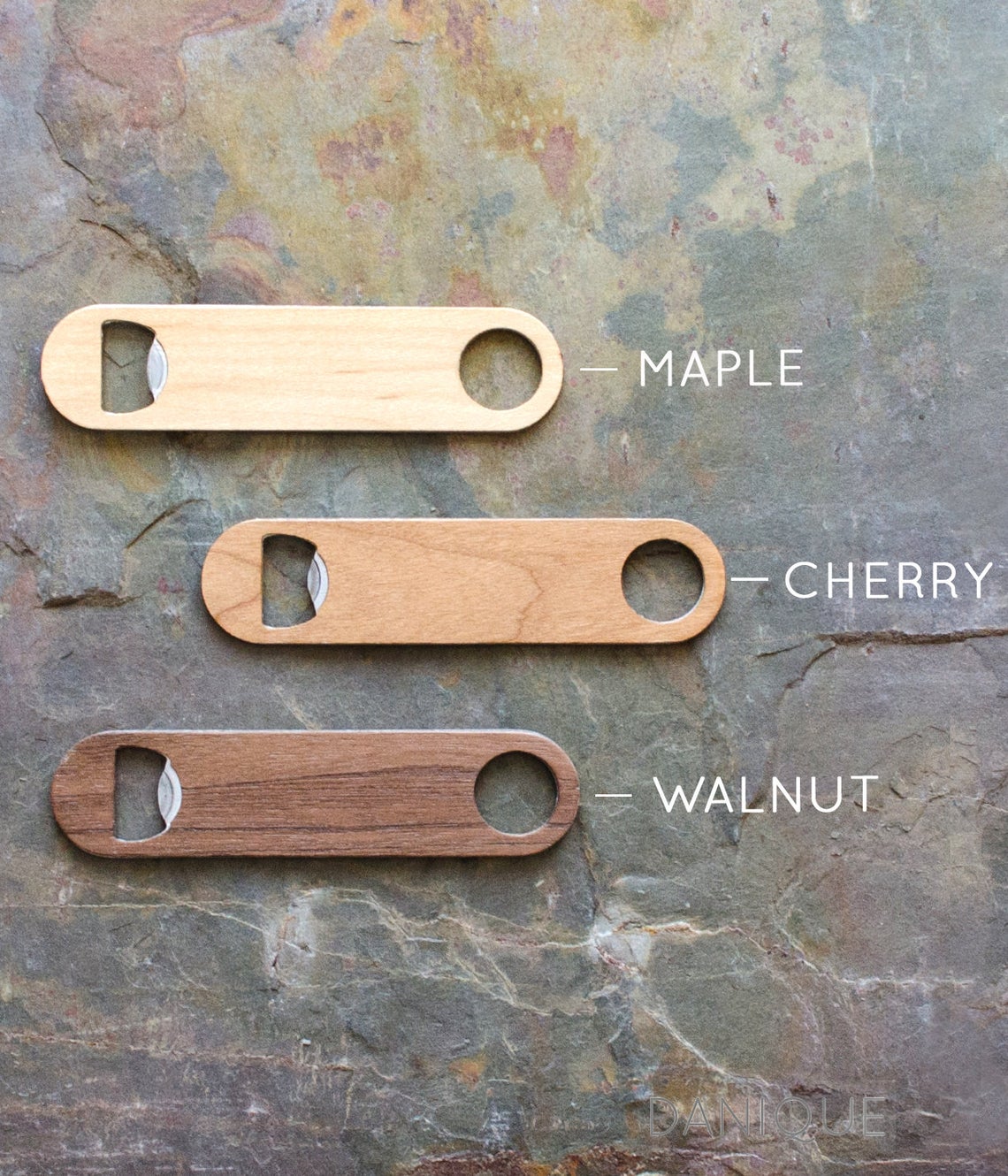 Engraved Wood Bottle Opener Keychain