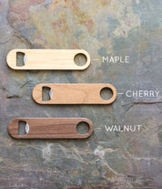 Engraved Wood Bottle Opener Keychain