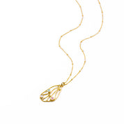 Butterfly pendant wing birthstone necklace in gold plated on a satellite chain with aqua chalcedony, pink chalcedony and moonstone birthstones. Birthstone necklace, birthstone jewelry, sterling silver, dainty gemstones