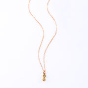 Tiny Birthstone Cabochon Vertical Bar Necklace : Available in All Birthstones