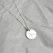 Cancer Constellation Necklace with Monogram Engraving on Back