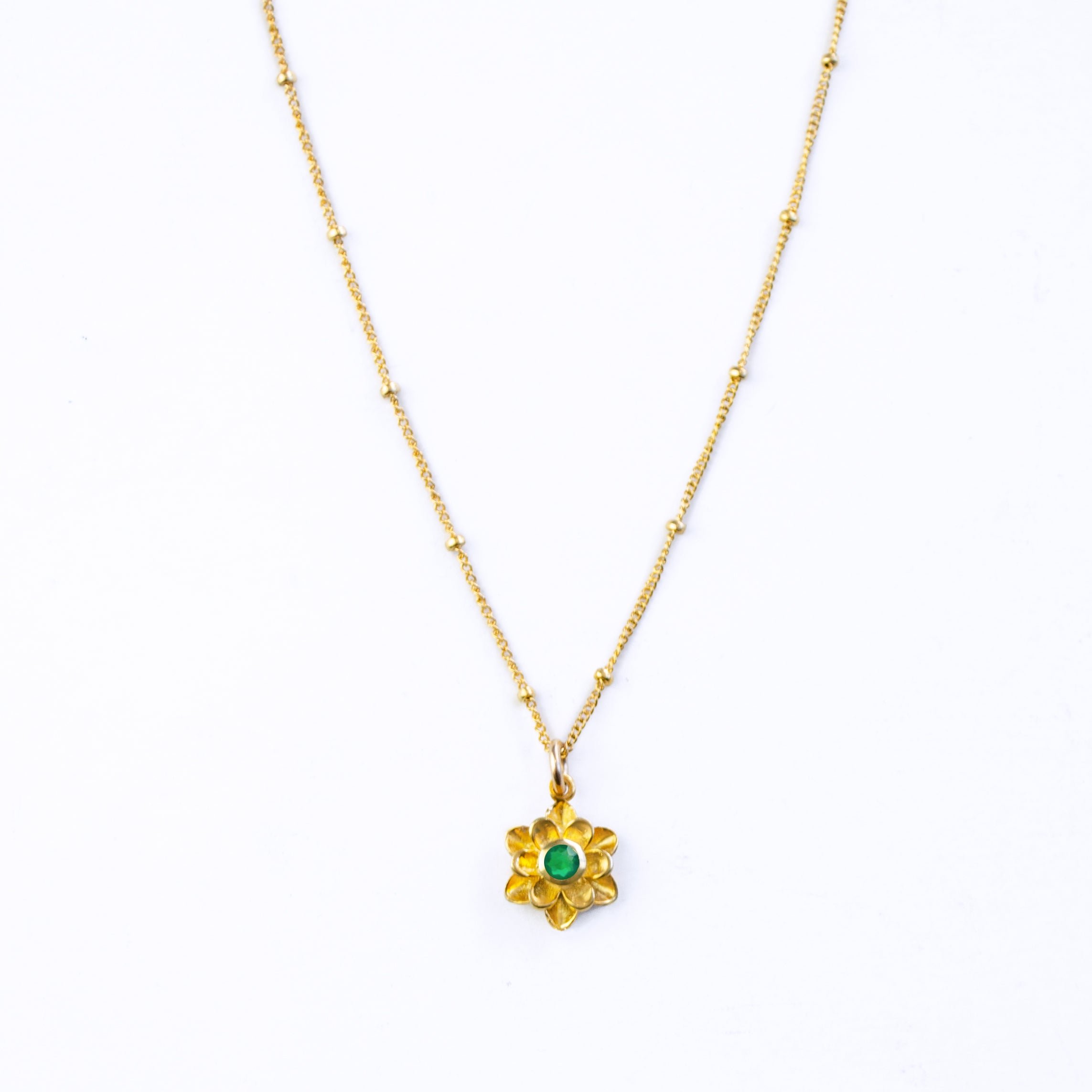Personalized Mother Daughter Bloom Necklace Set, Birthstone Blossom Pendant [Bloom]