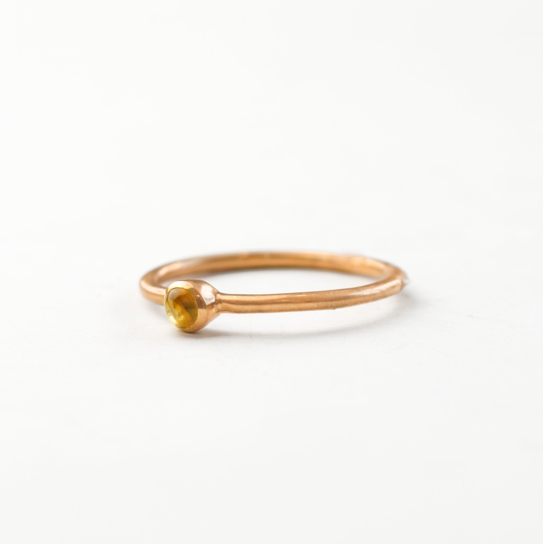 Tiny Stacking Mother's Birthstone Cabochon Rings