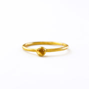 Dainty Stackable Citrine Cabochon Ring : November Birthstone