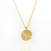 Cancer Constellation Necklace with Monogram Engraving on Back