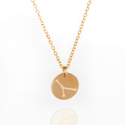 Cancer Constellation Necklace with Monogram Engraving on Back