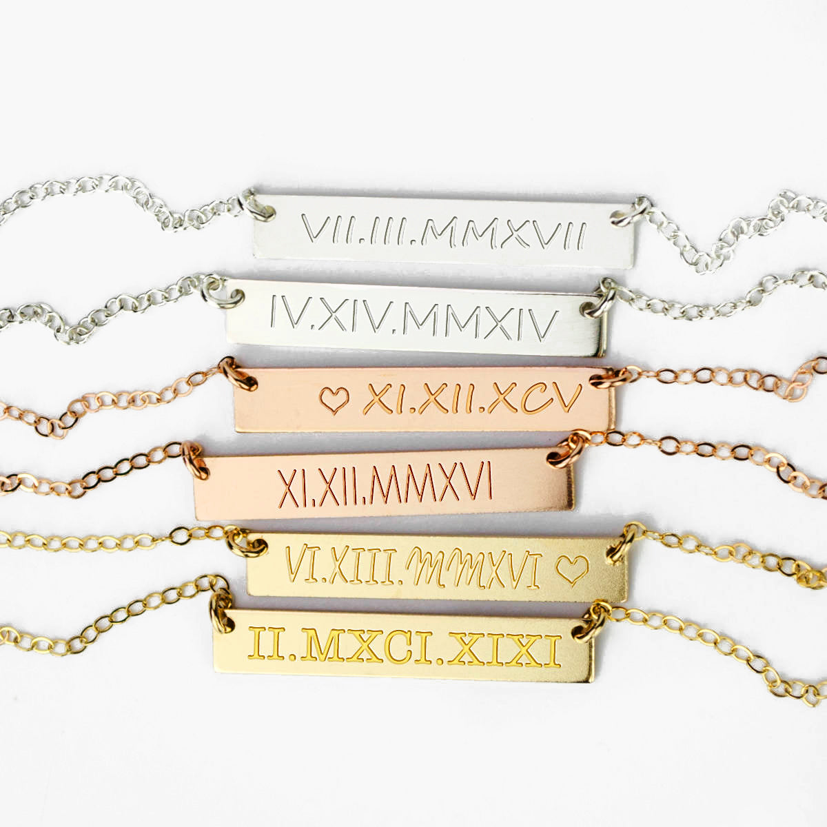 Custom Tiny Name Necklace - horizontal bar custom name necklace in gold,  silver, rose gold