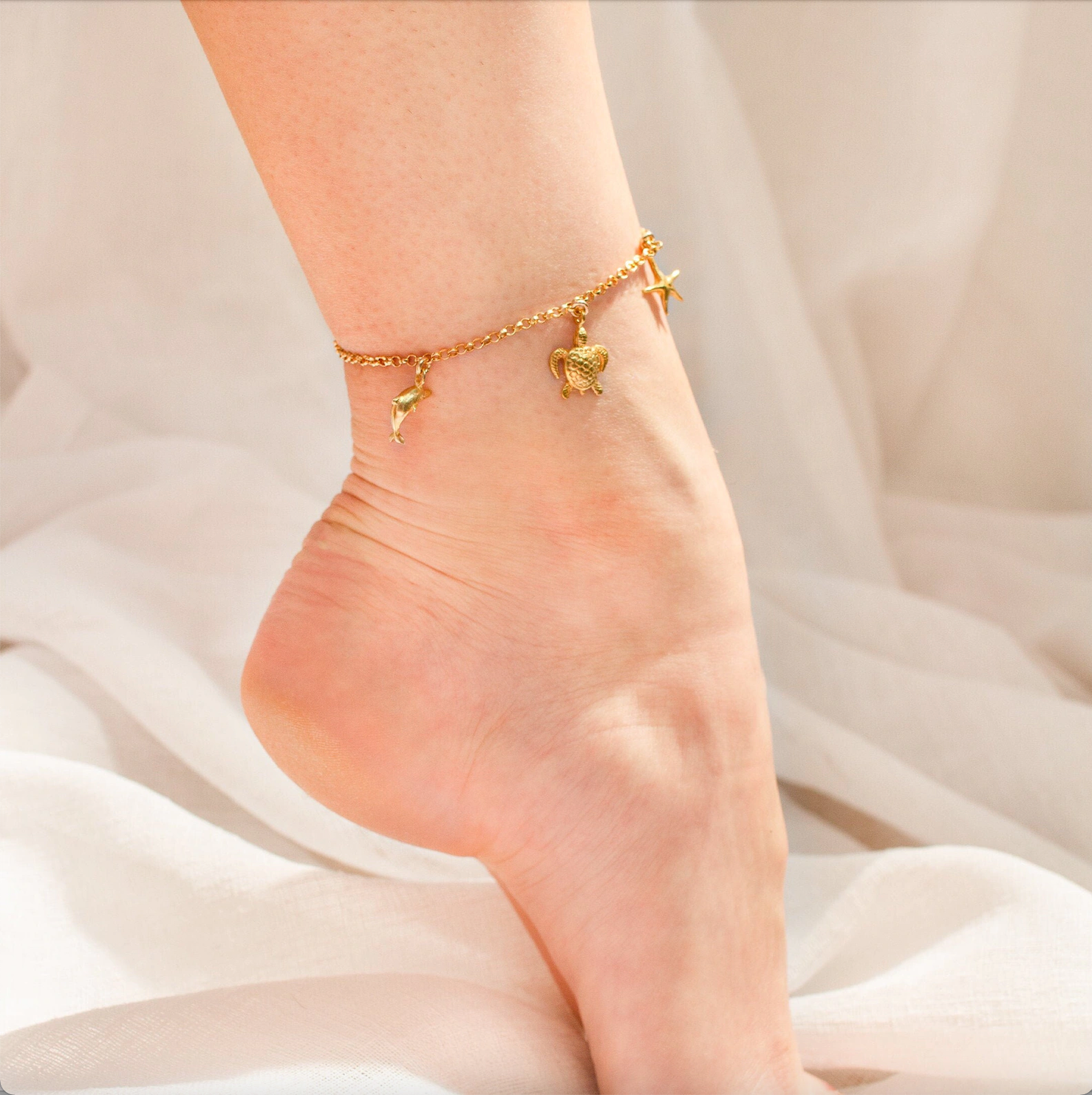 Moda Gold Layering Anklet Set