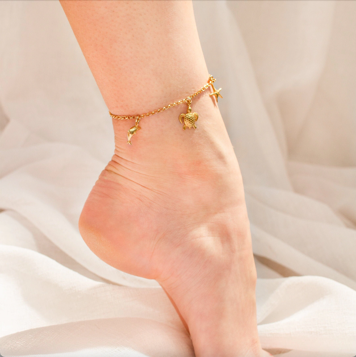 Custom crystal anklet. Choose your gemstone and Size. Real gemstone anklet  - Shop kiitos Anklets & Ankle Bracelets - Pinkoi
