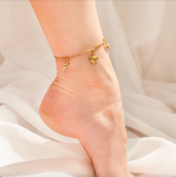 Custom Charm Anklet Available with a variety of charms Danique