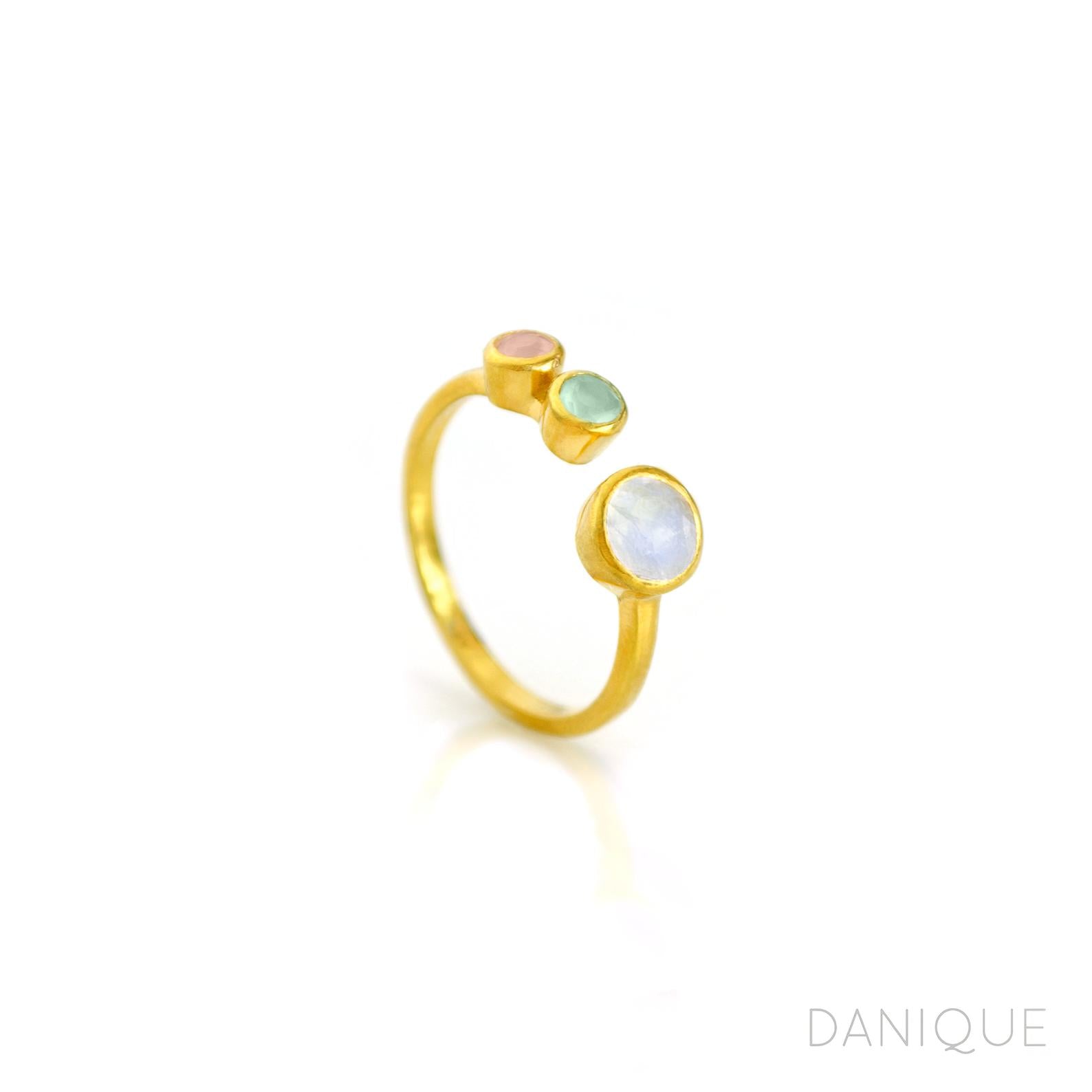 Multi Birthstone Adjustable Ring - Mom of Two Kids