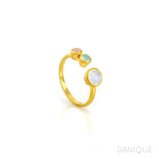 Multi Birthstone Adjustable Ring - Mom of Two Kids