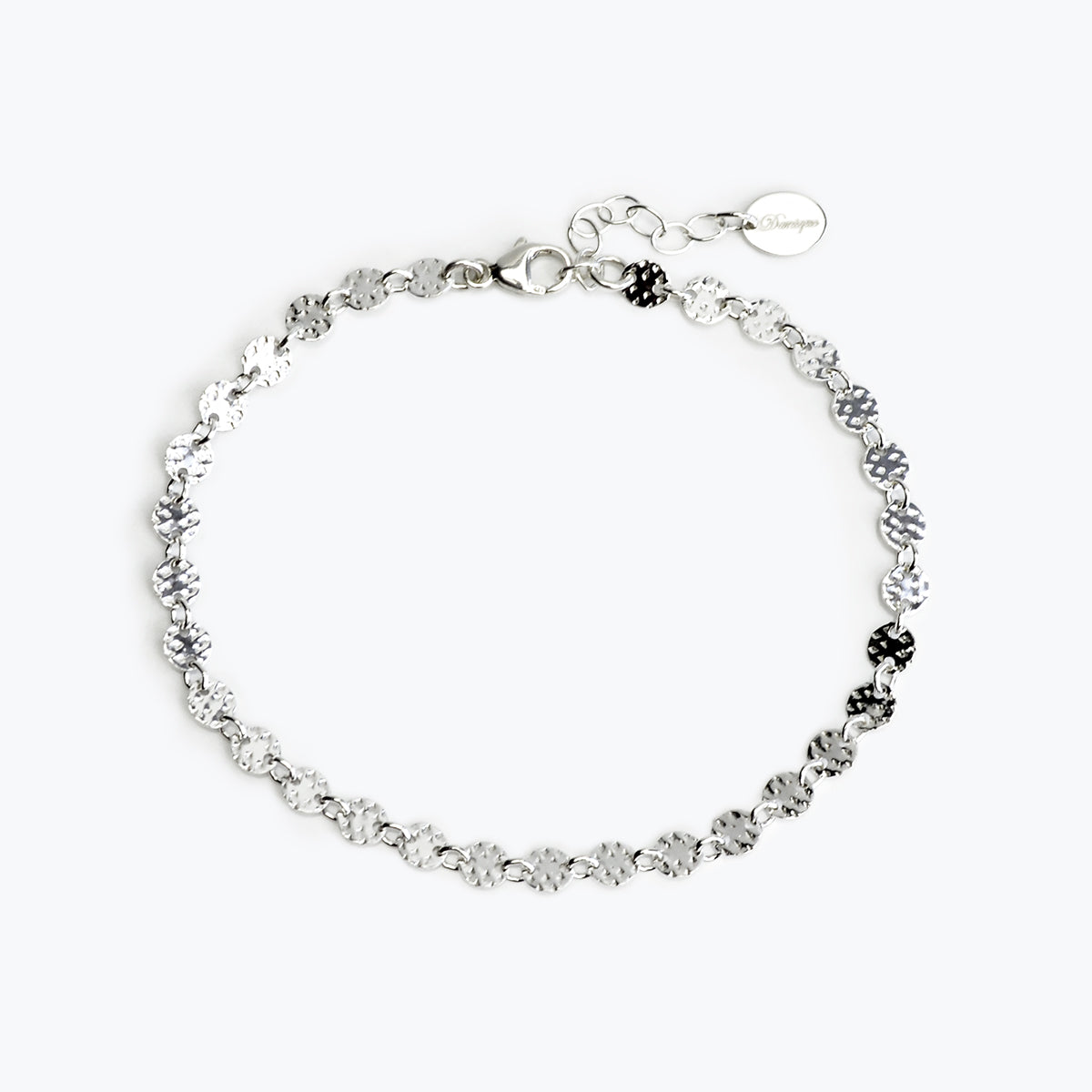 Textured Sequin Coin Bracelet - Gold and Silver