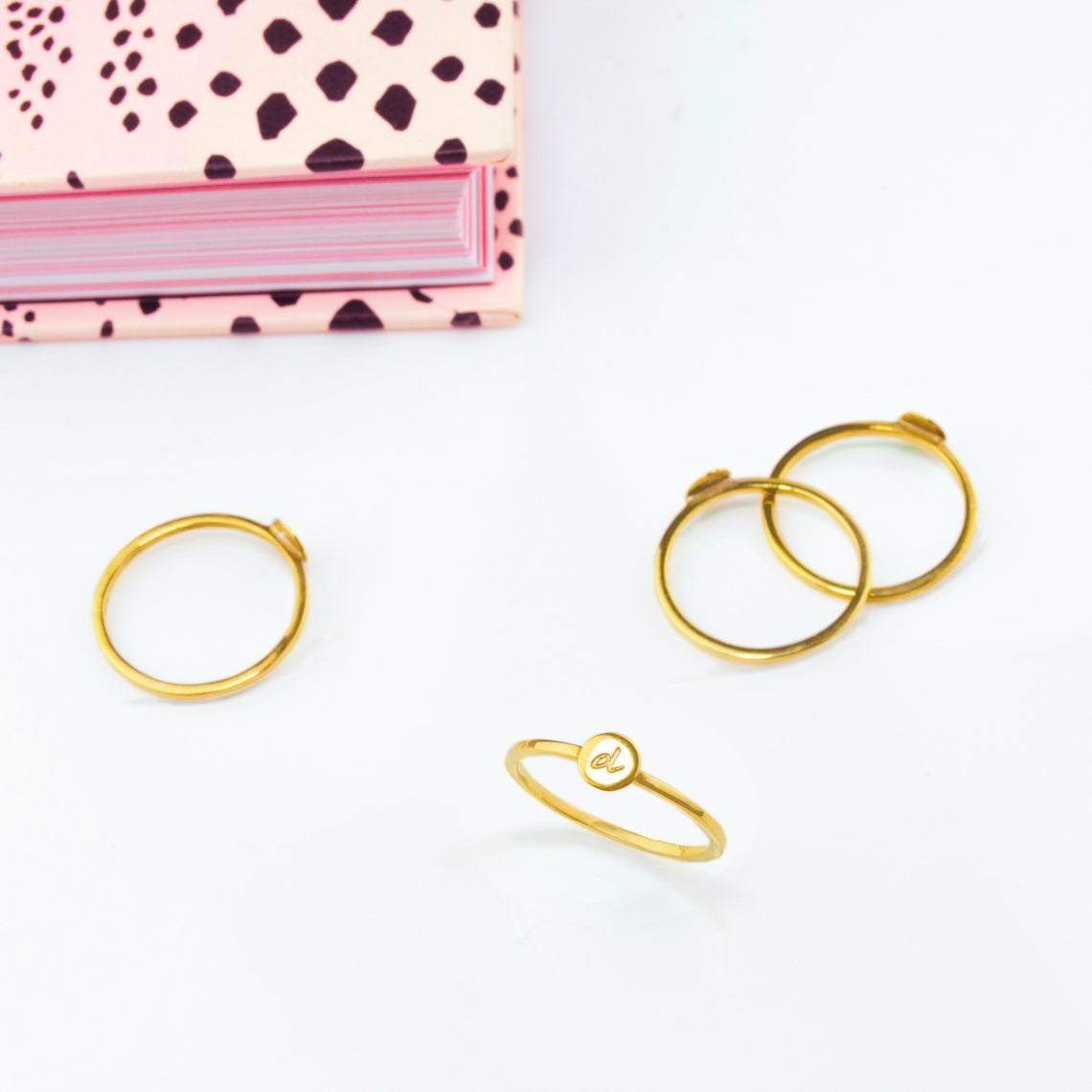 these dainty disc styles are the perfect minimalist stacking rings to add to your collection. Each ring is personalized and hand crafted with your style in mind, and the thin bands make them perfect for a subtle touch of shine with any outfit. 