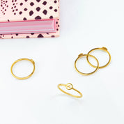 these dainty disc styles are the perfect minimalist stacking rings to add to your collection. Each ring is personalized and hand crafted with your style in mind, and the thin bands make them perfect for a subtle touch of shine with any outfit. 