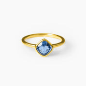 Diamond Shape Kyanite Quartz Stacking Ring | September Birthstone, Custom diamond birthstone ring mom, Sterling Silver, 18k Gold Vermeil Gemstone Ring