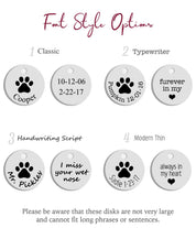 select from our font style options in classic, typewriter, handwriting script or modern thin. 