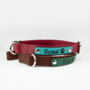 Engraved Leather Pet Collar, Custom Gift for Dog Lover, Personalized Leather Pet Collar Engraved with Name