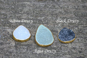 Custom Mother White Druzy Necklace - available in gold or silver