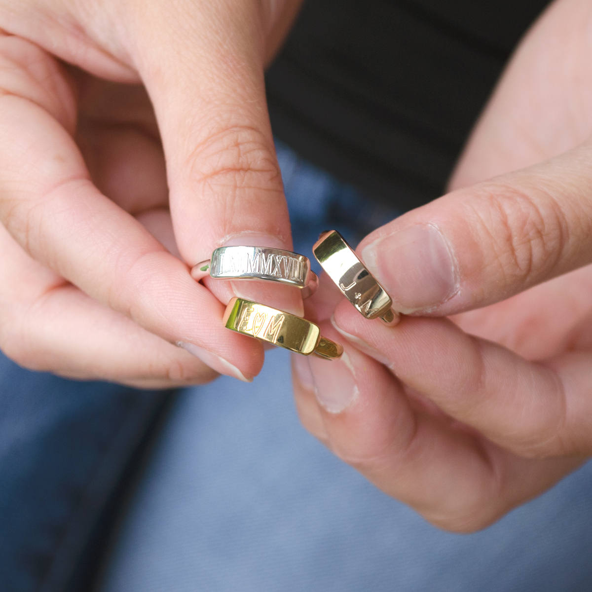 Personalized on sale bar ring