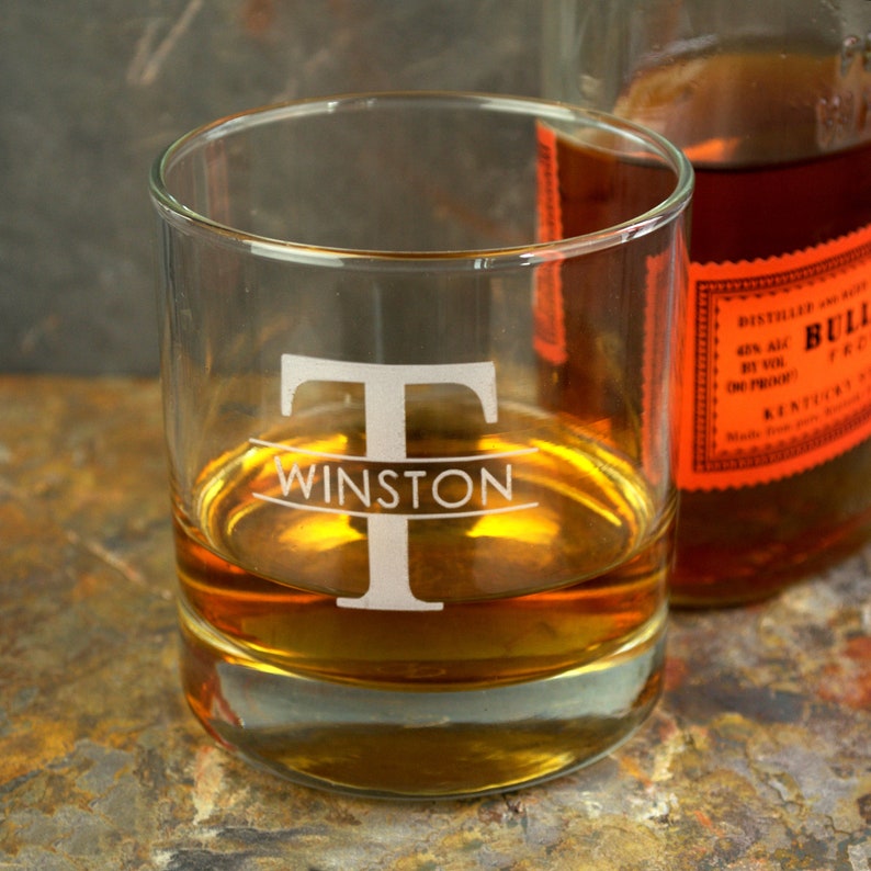 Monogrammed discount whisky glasses
