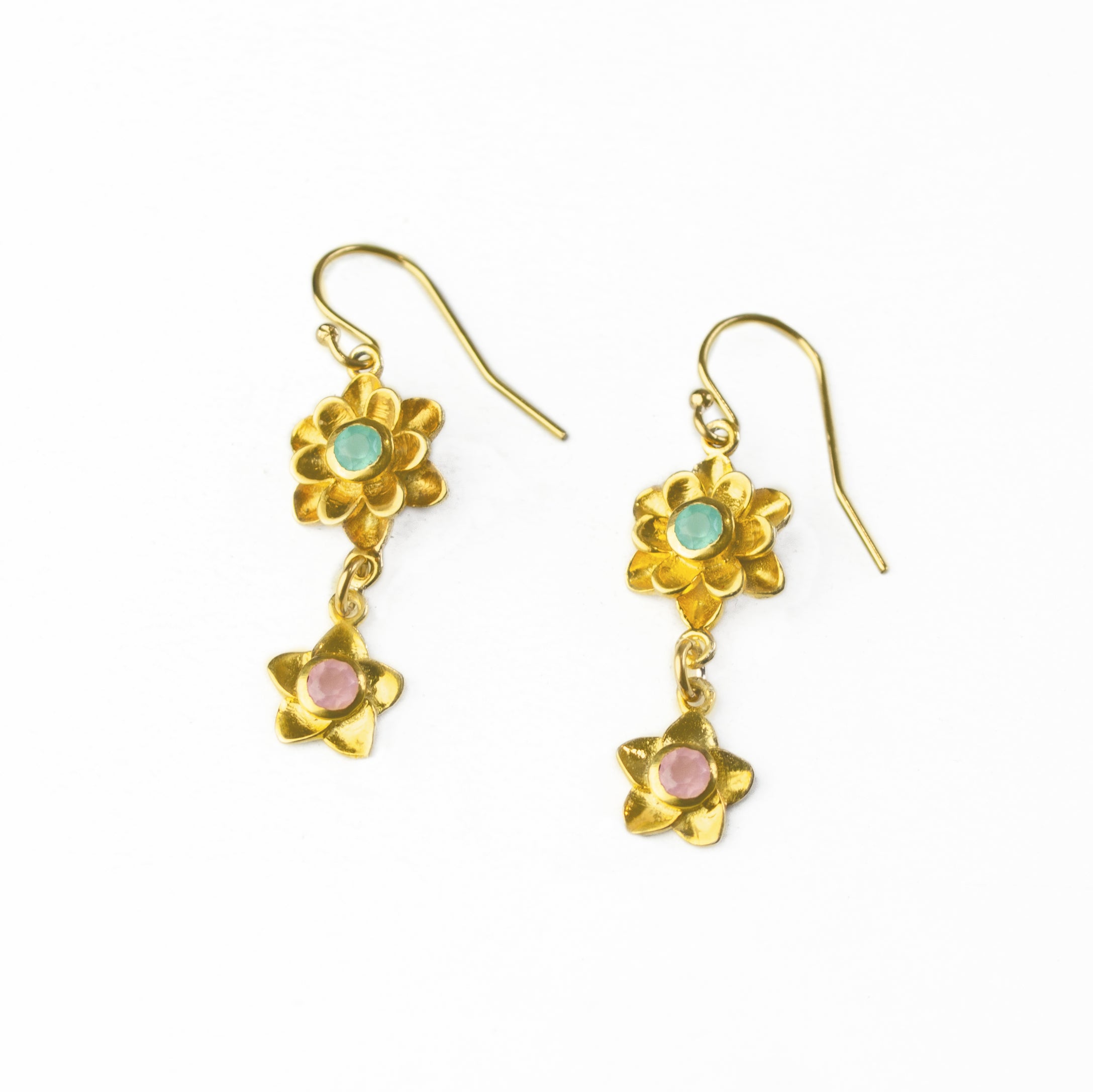 Bloom Custom Birthstone Drop Earrings