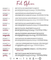 Choose from a variety of fun and stylish font options to engrave your pets name, quote, or special dates!