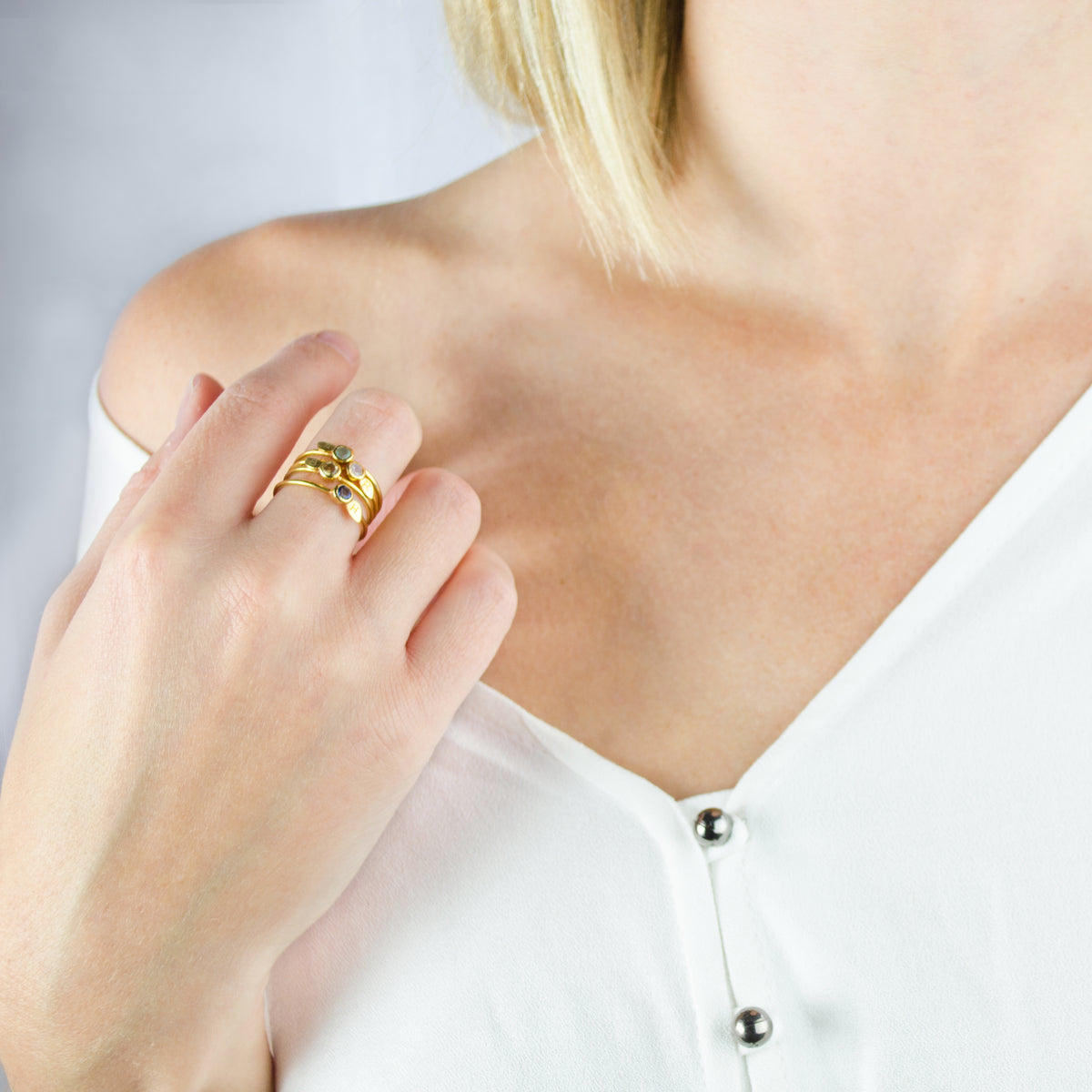 Initial and birthstone ring shop