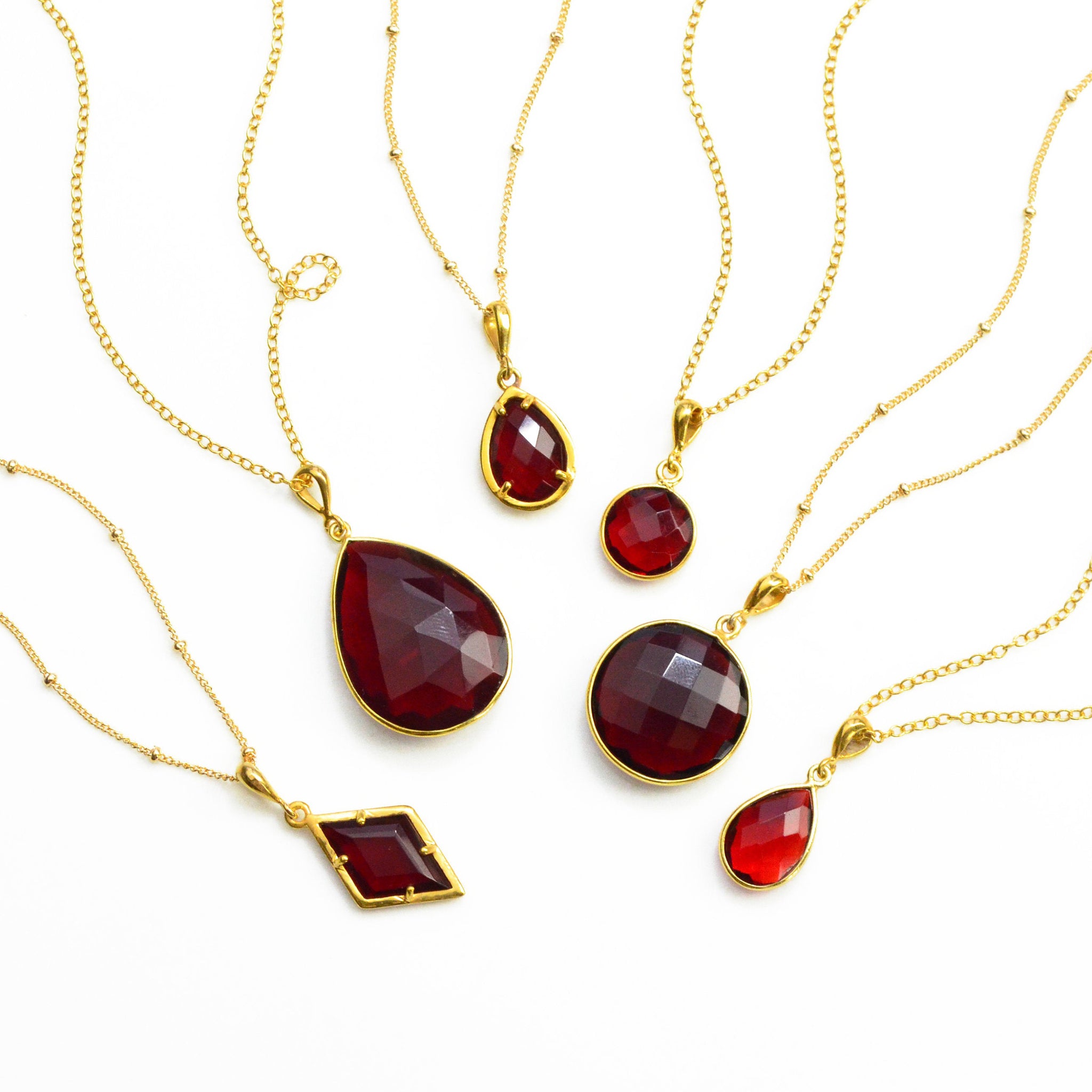 Garnet Necklace January Birthstone – Danique Jewelry