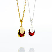 January Birthstone & Name Necklace : Garnet