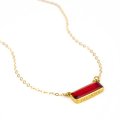 Garnet bar best sale necklace