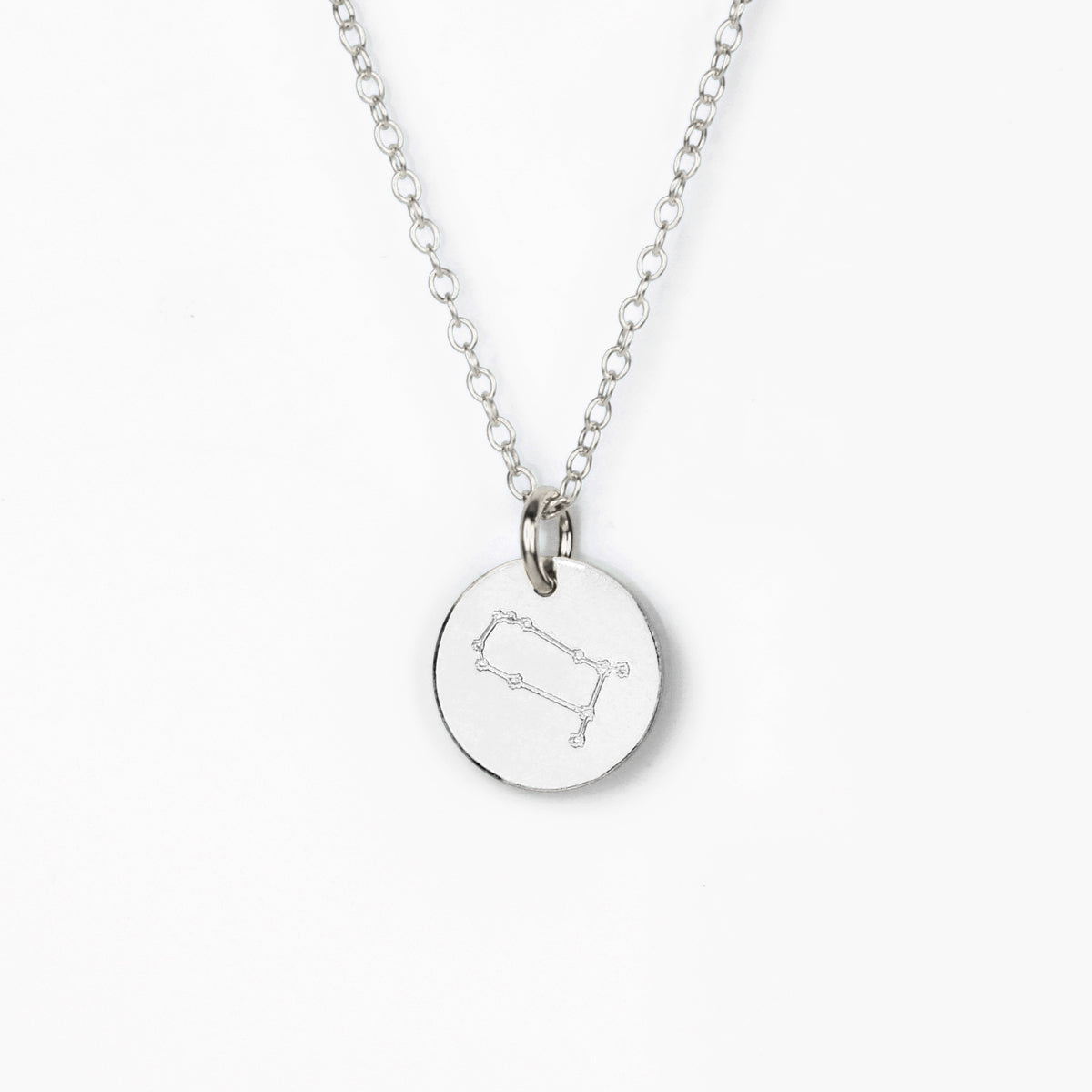 Gemini Constellation Necklace with Monogram Engraving on Back