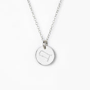 Gemini Constellation Necklace with Monogram Engraving on Back