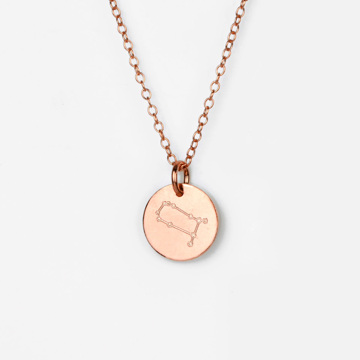 Gemini Constellation Necklace with Monogram Engraving on Back