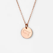 Gemini Constellation Necklace with Monogram Engraving on Back
