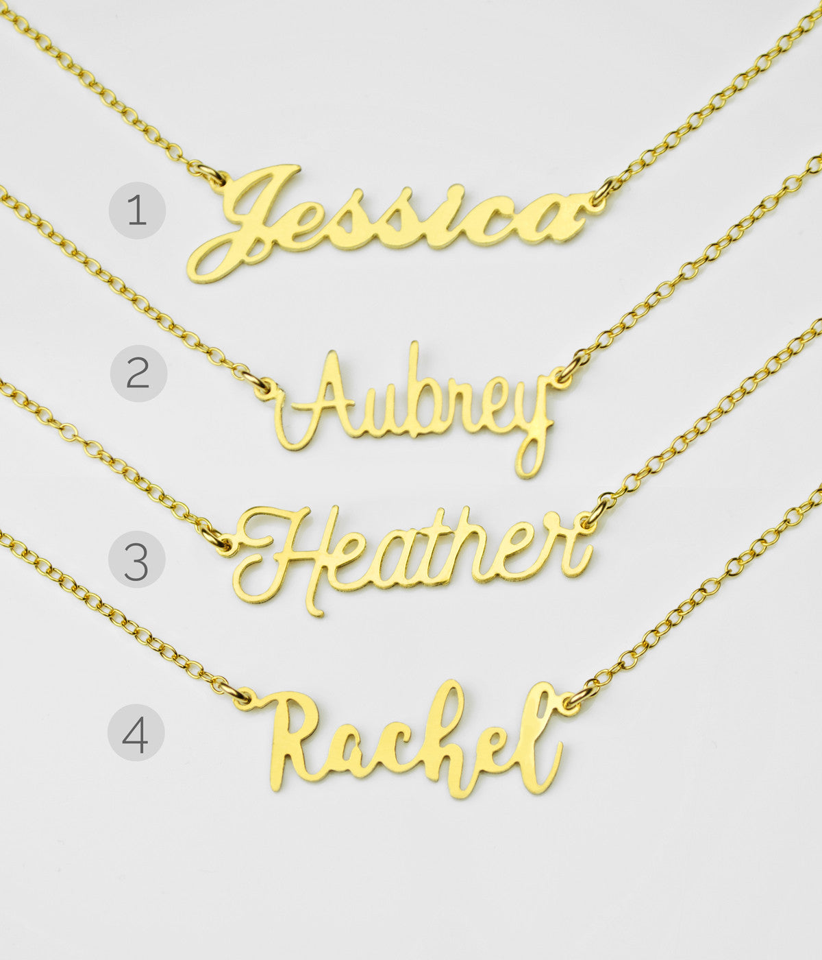 Custom Name Plate Necklace in Gold of Sterling SIlver