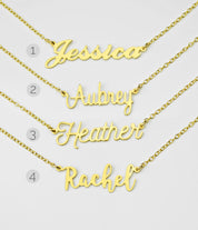 Custom Name Plate Necklace in Gold of Sterling SIlver