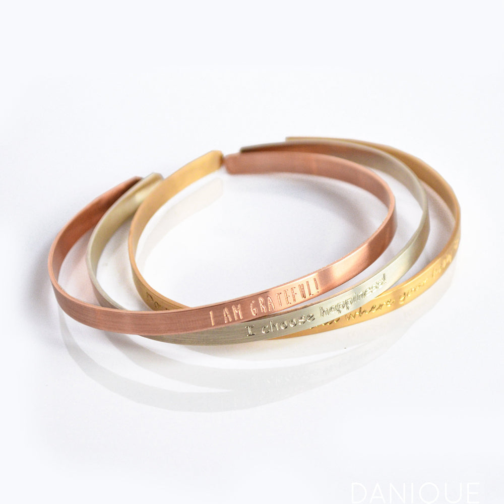 Personalised Rose Gold Engraved Disc Bracelet | Under the Rose