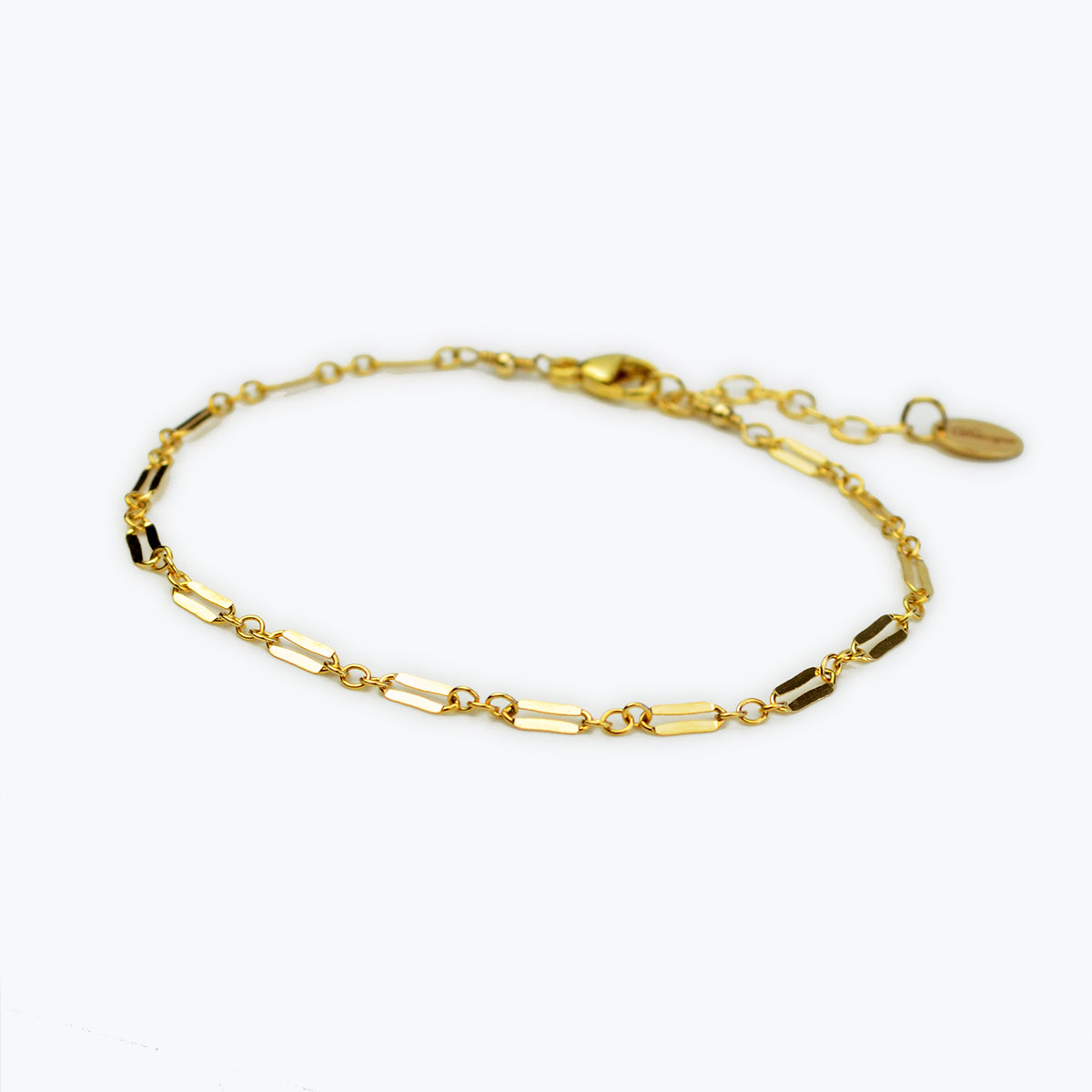 Men's 14K Gold Plated Figaro Hip Hop Bracelet 8