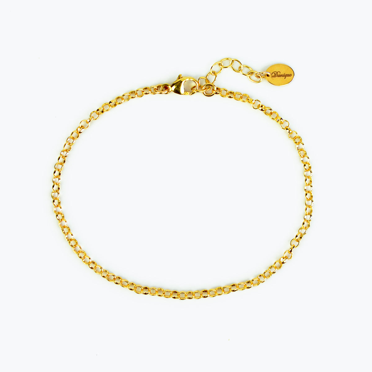 Simple Rolo Chain Bracelet in Gold, Rose Gold, or Silver