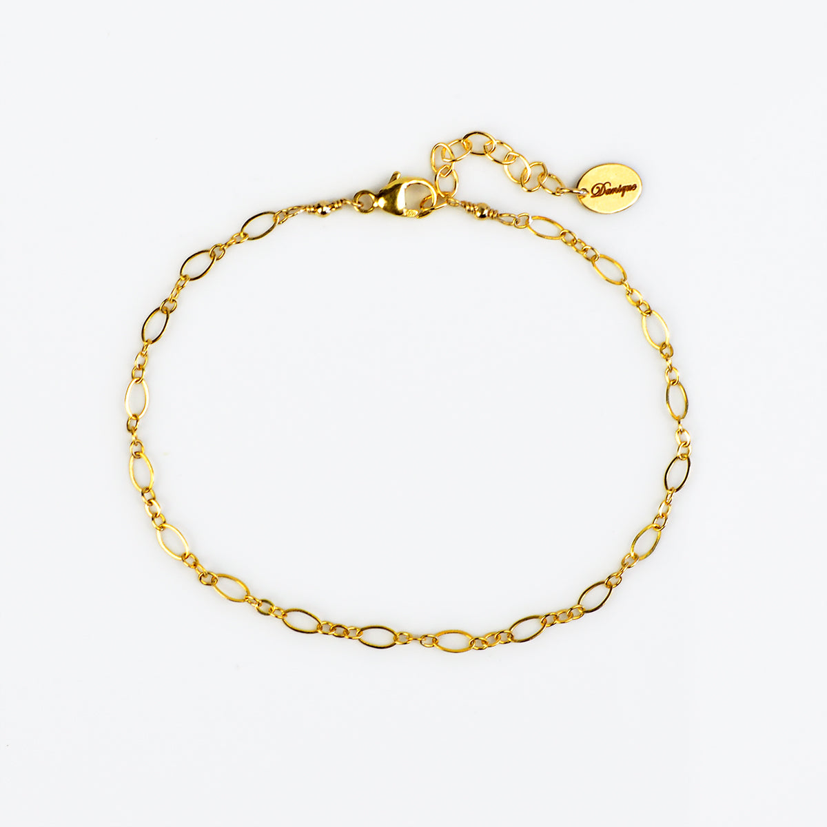 Real Gold-Plated Z Sparkle Chain Bracelet - Accessorize India